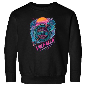 Discover Viking Valhalla Norse Retro Vaporwave Sweatshirts