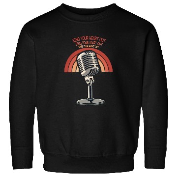 Discover Sing Your Heart Out Microphone Crooner Retro 50s Sweatshirts