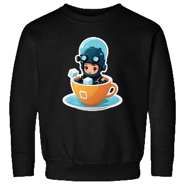 Discover Diver Coffee Cup Fantasy Sticker. Sweatshirts