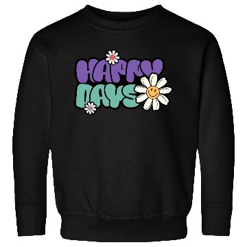 Discover Happy Days | Groovy Retro Daisy Flower Sweatshirts