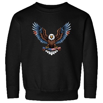 Discover brow blue eagle with us flag Sweatshirts
