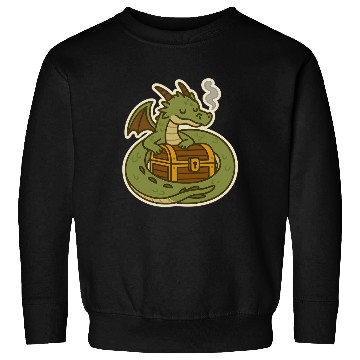 Discover Majestic Dragon Guarding Treasure Sweatshirts
