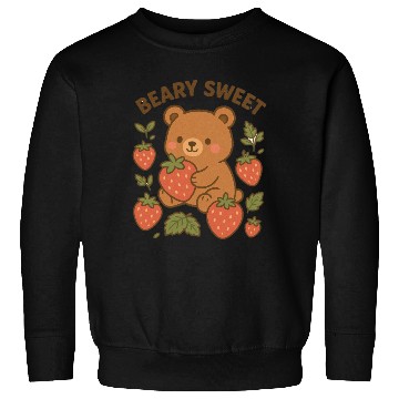 Discover Beary Sweet Cute Bear & Strawberry Graphic Sweatshirts