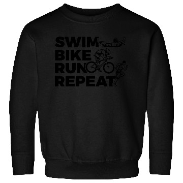 Discover Swim Bike Run Repeat Sweatshirts