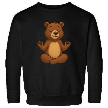 Discover Cute bear yoga relaxation chill meditation relax Sweatshirts