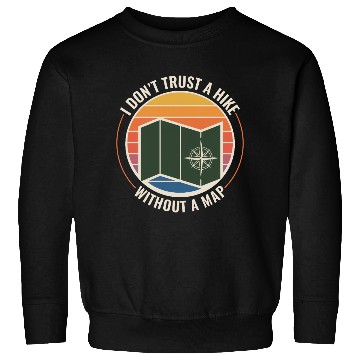 Discover GIS Map Compass Retro Adventure Outdoor Sweatshirts