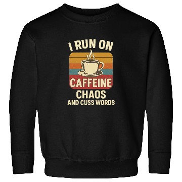 Discover Caffeine Chaos Retro Design Sweatshirts