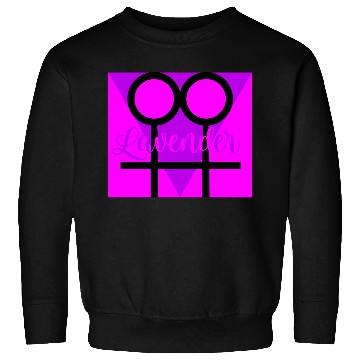 Discover Women Symbol with Lavender Triangle Sweatshirts