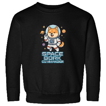 Discover Space Bork Commander Cute Shiba Inu Astronaut F Sweatshirts