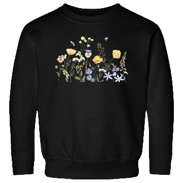 Discover "Wildflower Garden Botanical Illustration - Nature Sweatshirts