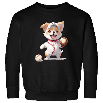 Discover Dog Baseball Player Puppy Sweatshirts