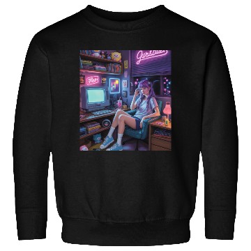 Discover Y2K Gamer Girl Vibes – Retro Tech & Neon Room Aest Sweatshirts