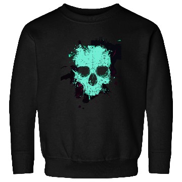 Discover Neon Splatter Skull Sweatshirts