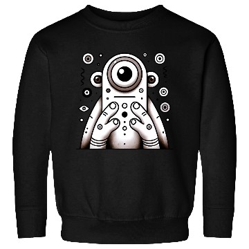 Discover Three-Eyed Alien Art • Quirky Sci-Fi Creature Sweatshirts