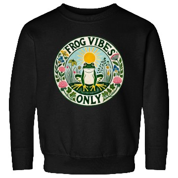 Discover Frog Vibes Only Please Sweatshirts
