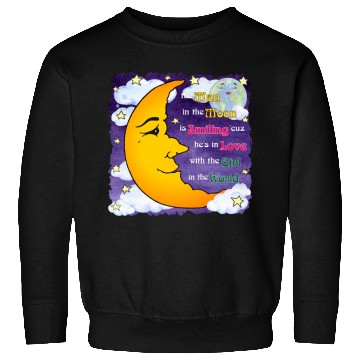 Discover Man in the Moon w Clouds Sweatshirts