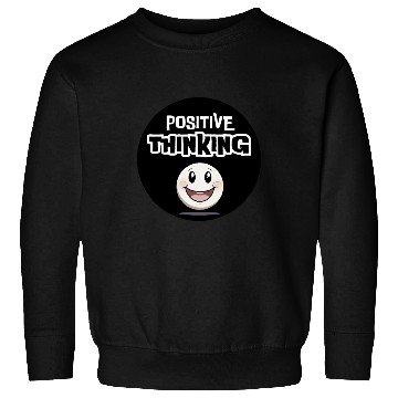 Discover Smiling Character Positive Thinking Design Sweatshirts