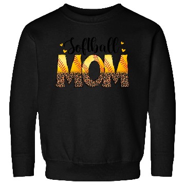 Discover Leopard Softball Mom Hearts Graphic Sweatshirts