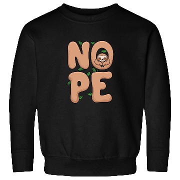 Discover Funny Nope Sloth Sleeping Meme Art Sweatshirts