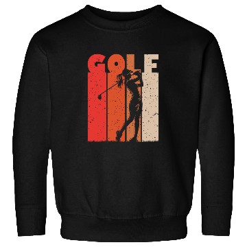 Discover Golf Swing Silhouette on Sunset Palette Sweatshirts