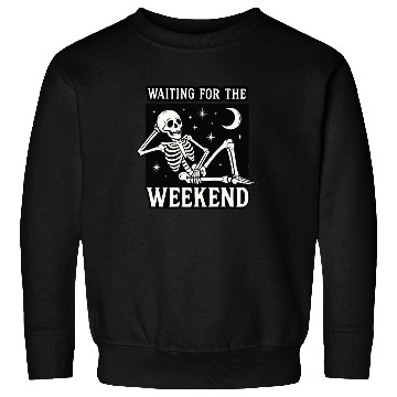 Discover Weekend Skeleton Mood Graphic Sweatshirts