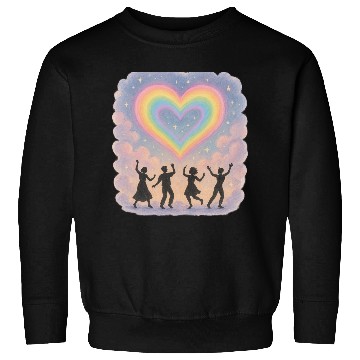 Discover 20250702 1417 Rainbow Heart Dance simple compos Sweatshirts