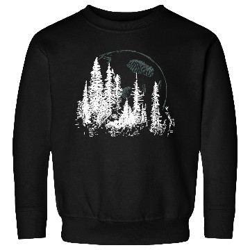 Discover Forest Moon – Lunar Light in the Wilderness Sweatshirts