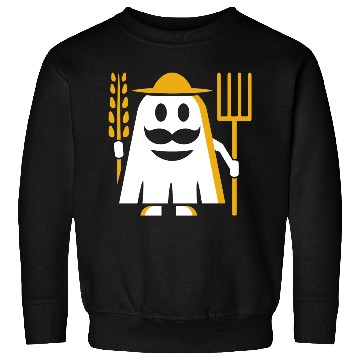 Discover Farmer Ghost Cartoon Print Sweatshirts
