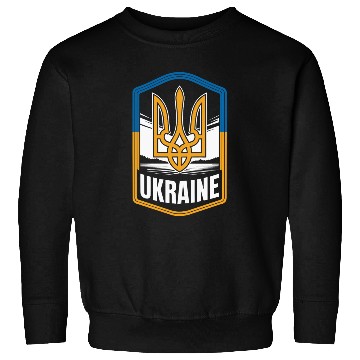 Discover Ukraine Shield Badge Trident Emblem Ukrainian Sweatshirts