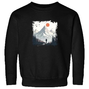 Discover Serene Mountain Wilderness Scene Sweatshirts