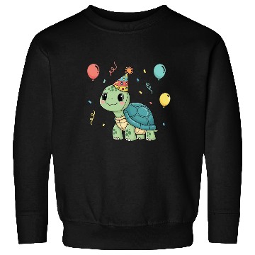 Discover Turtle Wearing a Party Hat Sweatshirts