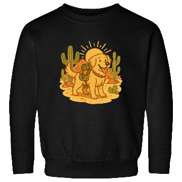 Discover Golden Retriever Desert Hike Sweatshirts