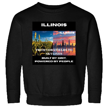 Discover Illinois Midwest Mosaic Art Sweatshirts