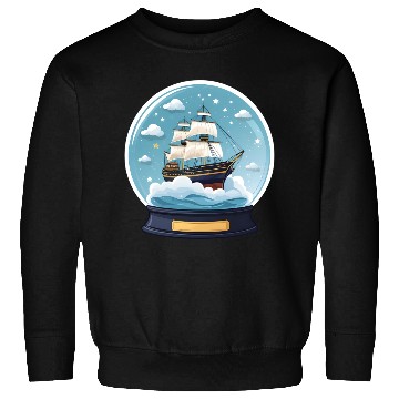 Discover Fantasy Ship in Star Filled Snow Globe Sweatshirts