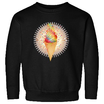 Discover Artfully decorated ice cream in a waffle cone Sweatshirts