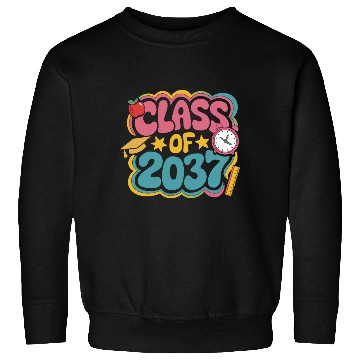 Discover Class of 2037 Grow With Me, groovy back to school Sweatshirts
