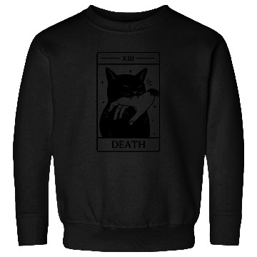 Discover Death Tarot Cat, Funny Dark Humor, Occult Sweatshirts