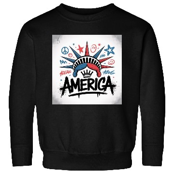 Discover Statue of Liberty USA Graffiti Zero Limit Brand Sweatshirts