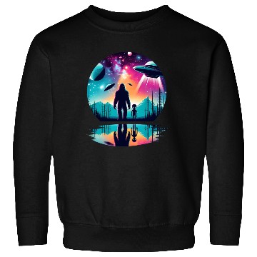 Discover Alien and Bigfoot UFO Sweatshirts