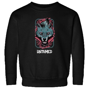 Discover Neon Wolf Portrait Illustration Sweatshirts