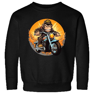 Discover Monkey Motorcycle / Motorcyclist Monkey Sweatshirts