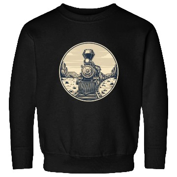 Discover Vintage Western Steam Train Badge Sweatshirts