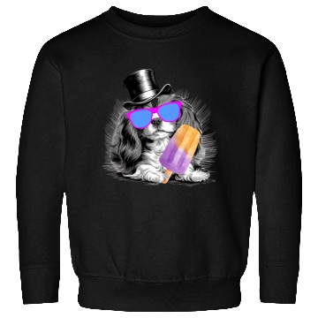 Discover Cavalier King Charles Spaniel with a popsicle Sweatshirts