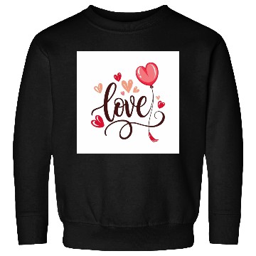 Discover heart shaped balloon with word love Sweatshirts