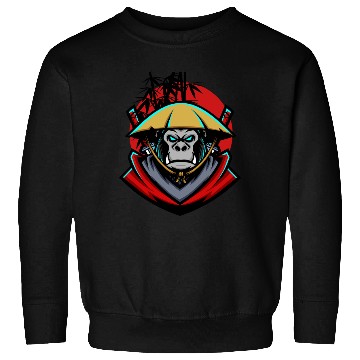 Discover monkey samurai and bamboo sticks Sweatshirts