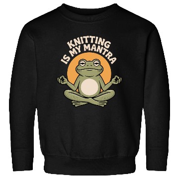 Discover Meditative Frog Knitting Quote Sweatshirts