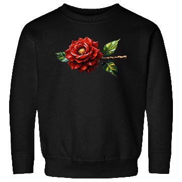 Discover Crimson Rose Bloom – Botanical Clipart Sweatshirts
