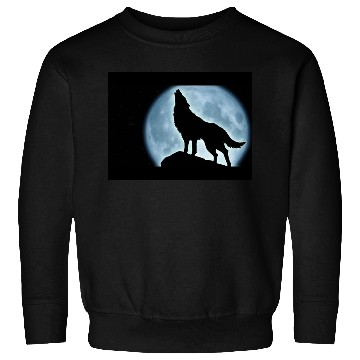Discover Wolf howling in the moonlight Sweatshirts