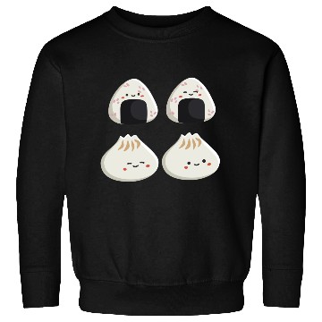 Discover Onigiri and dumpling face character Sweatshirts