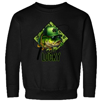 Discover Reelin' Lucky Bass Fish Sweatshirts